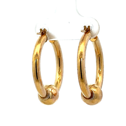 9ct yellow gold hoop earrings 3.9g (sh25181l)