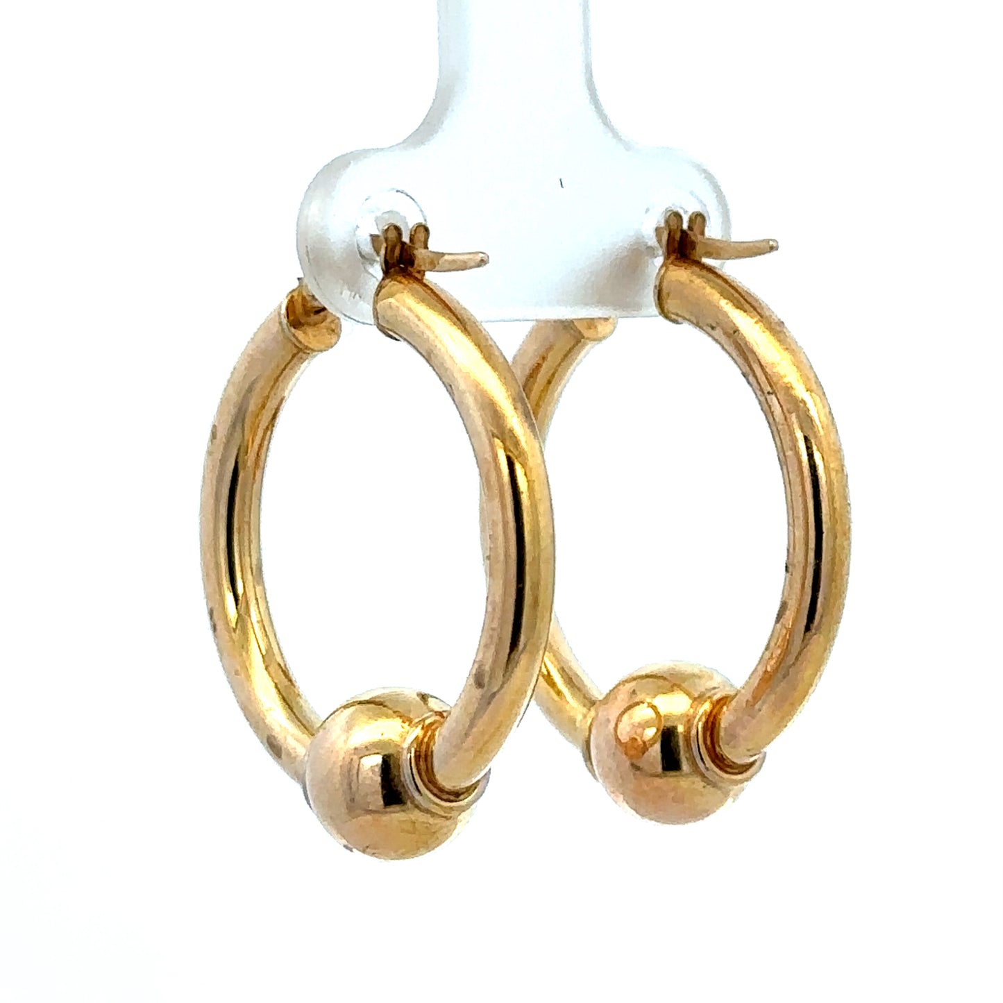 9ct yellow gold hoop earrings 3.9g (sh25181l)