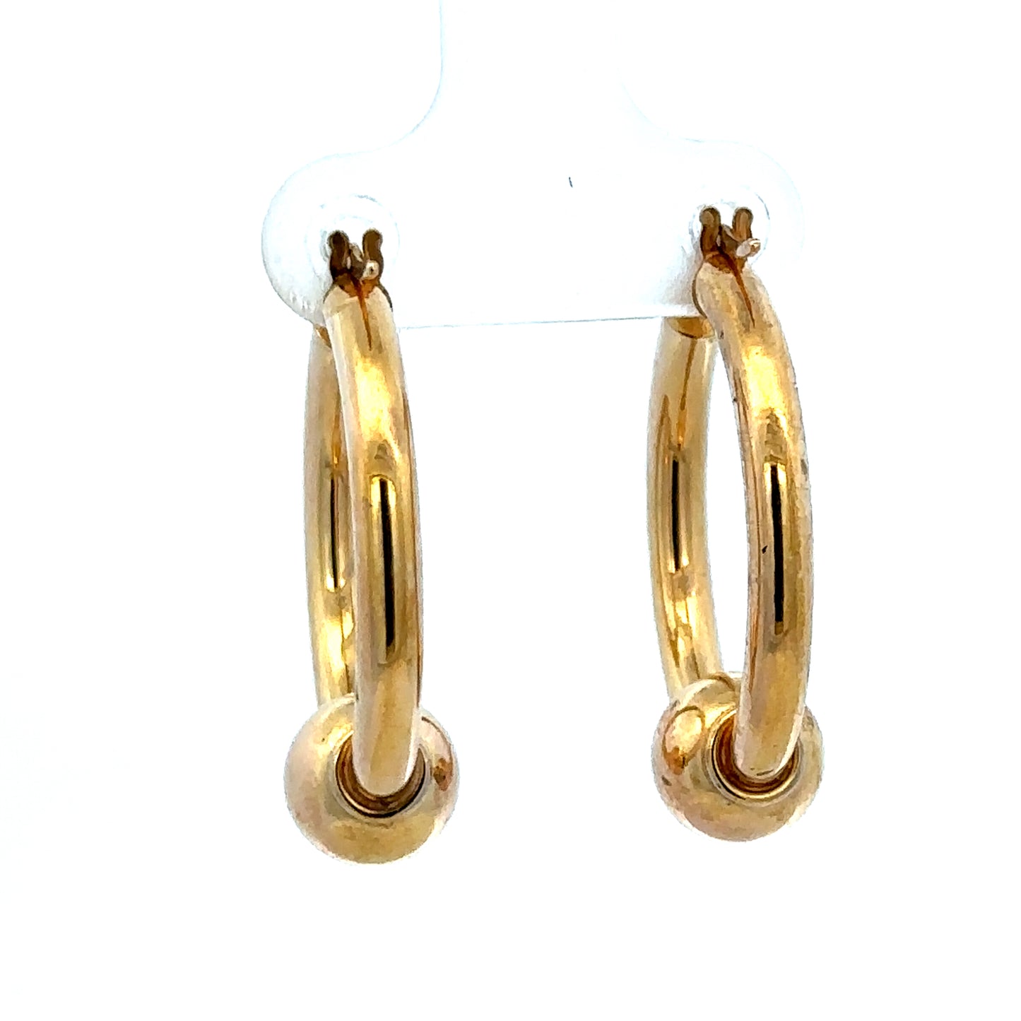 9ct yellow gold hoop earrings 3.9g (sh25181l)
