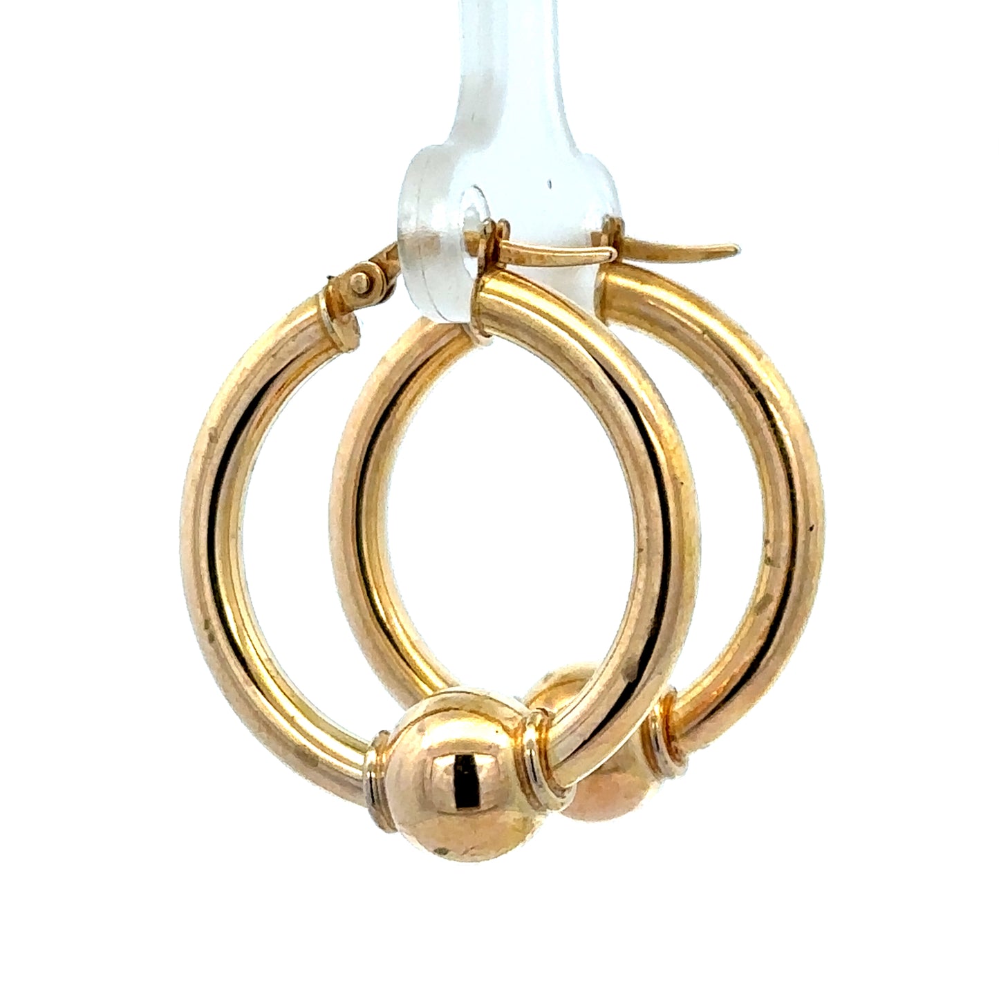 9ct yellow gold hoop earrings 3.9g (sh25181l)