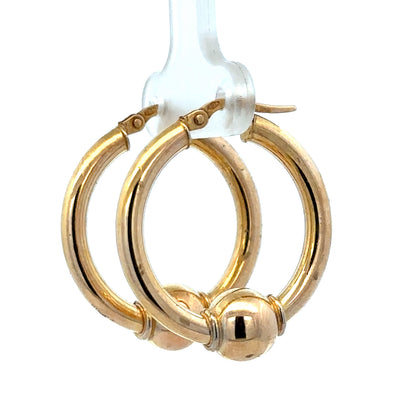 9ct yellow gold hoop earrings 3.9g (sh25181l)