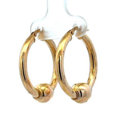 9ct yellow gold hoop earrings 3.9g (sh25181l)