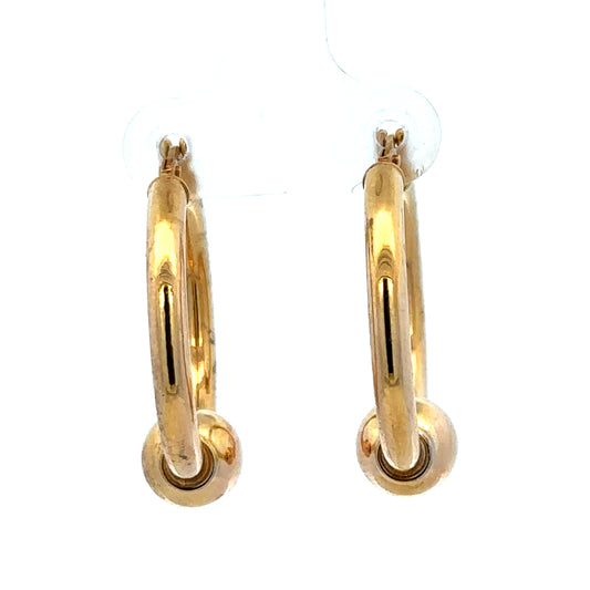 9ct yellow gold hoop earrings 3.9g (sh25181l)
