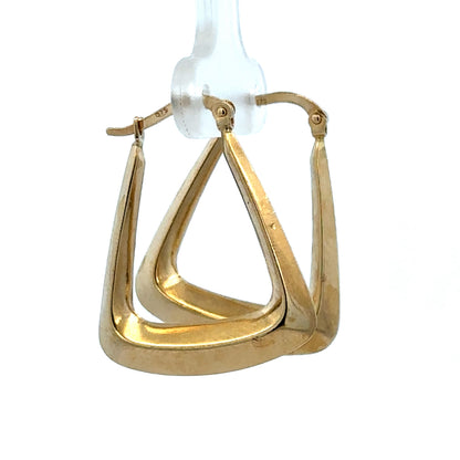 9ct yellow gold hoop earrings 2.1g (sh27240b)