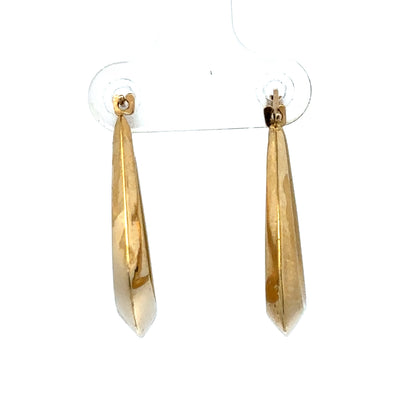 9ct yellow gold hoop earrings 2.1g (sh27240b)
