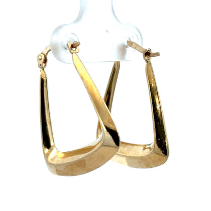 9ct yellow gold hoop earrings 2.1g (sh27240b)