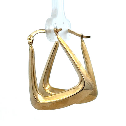 9ct yellow gold hoop earrings 2.1g (sh27240b)