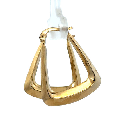 9ct yellow gold hoop earrings 2.1g (sh27240b)