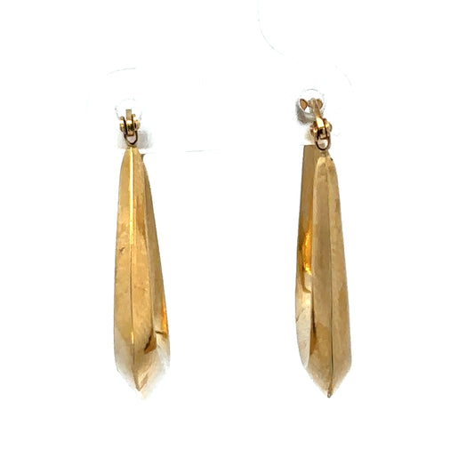 9ct yellow gold hoop earrings 2.1g (sh27240b)