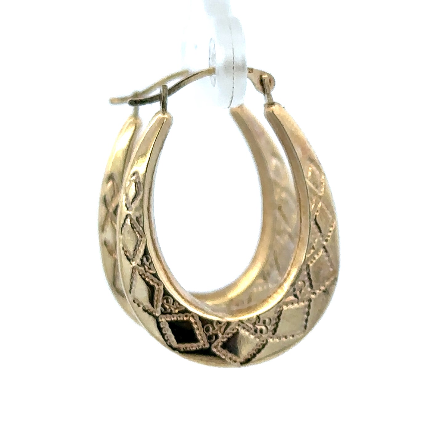 9ct yellow gold hoops 0.6g (sh25310l)