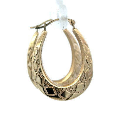 9ct yellow gold hoops 0.6g (sh25310l)