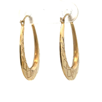 9ct yellow gold hoops 0.6g (sh25310l)