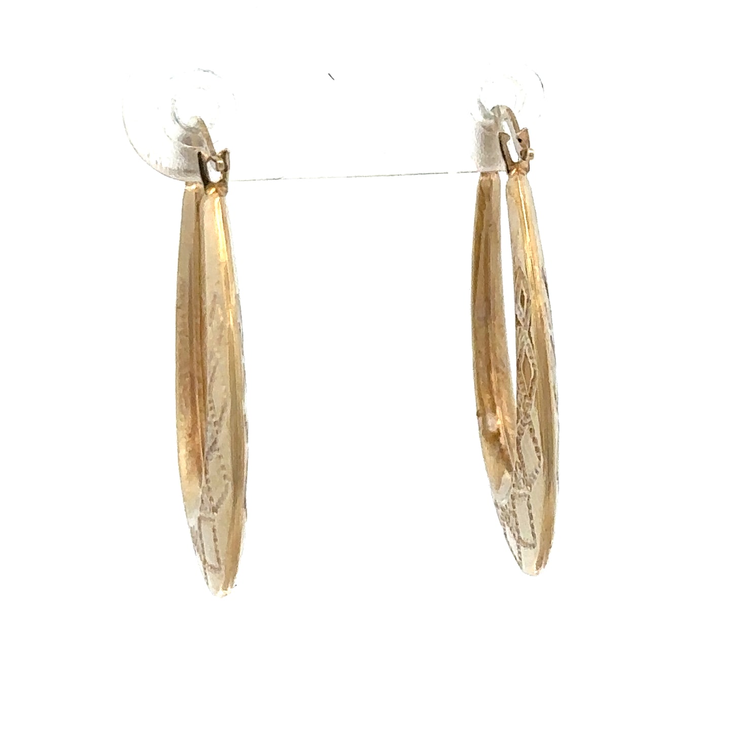 9ct yellow gold hoops 0.6g (sh25310l)