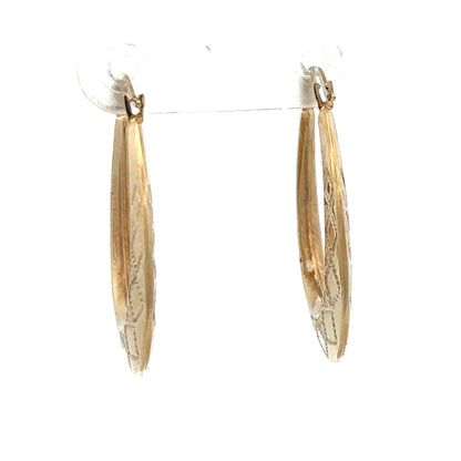 9ct yellow gold hoops 0.6g (sh25310l)