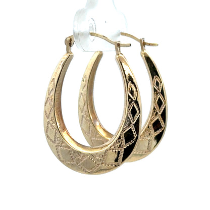 9ct yellow gold hoops 0.6g (sh25310l)