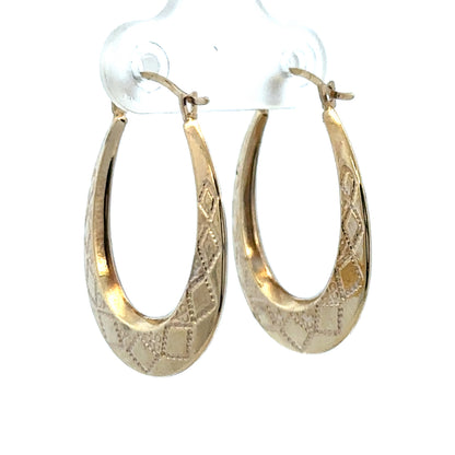 9ct yellow gold hoops 0.6g (sh25310l)