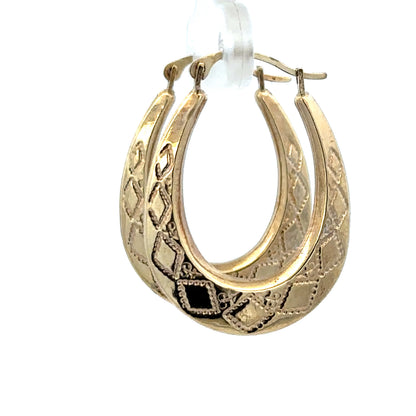 9ct yellow gold hoops 0.6g (sh25310l)