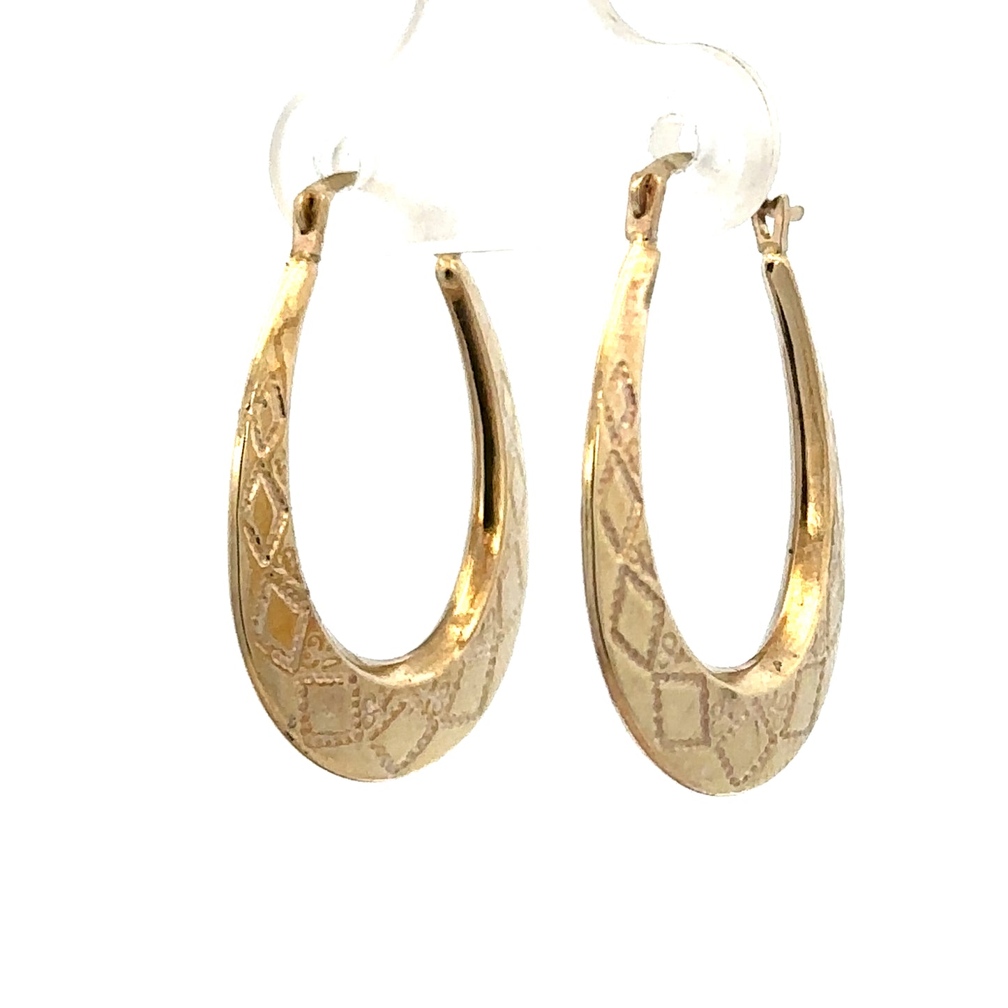 9ct yellow gold hoops 0.6g (sh25310l)