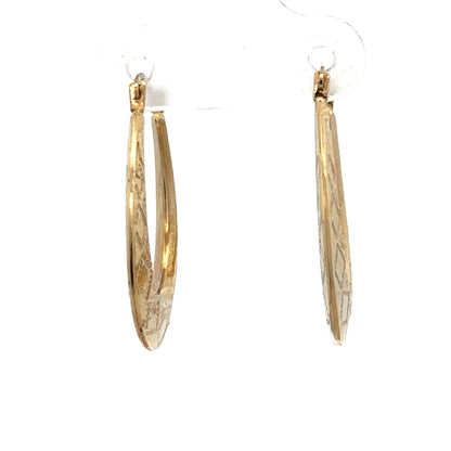 9ct yellow gold hoops 0.6g (sh25310l)