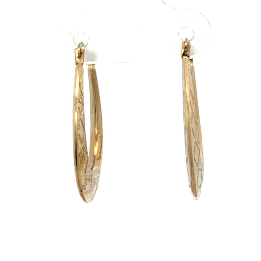 9ct yellow gold hoops 0.6g (sh25310l)