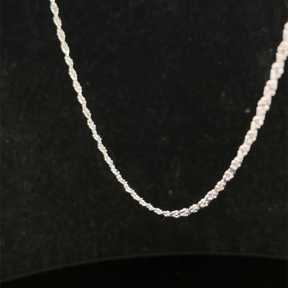 9ct white gold chain 3.2g (sh27416b)