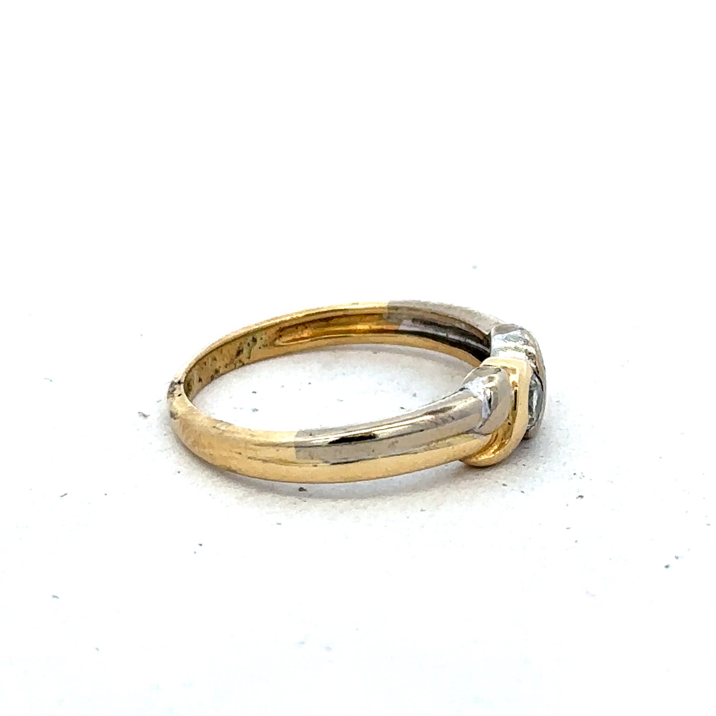 18ct yellow gold diamond ring size N1/2 (sh27472b)