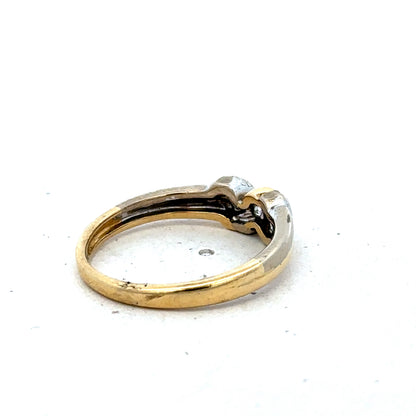 18ct yellow gold diamond ring size N1/2 (sh27472b)