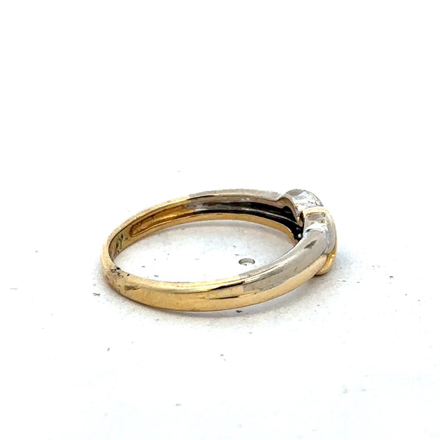 18ct yellow gold diamond ring size N1/2 (sh27472b)