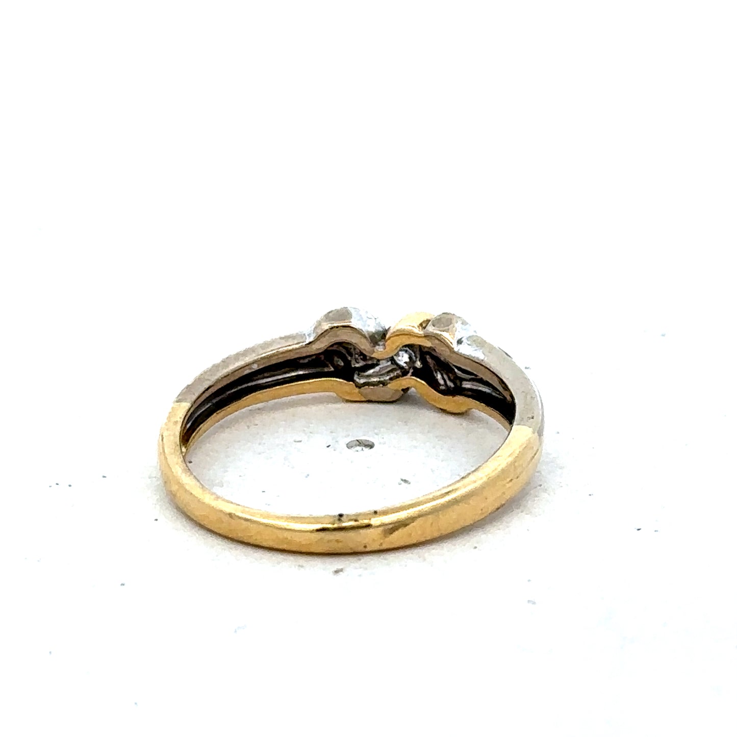 18ct yellow gold diamond ring size N1/2 (sh27472b)