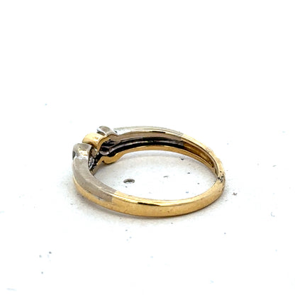 18ct yellow gold diamond ring size N1/2 (sh27472b)