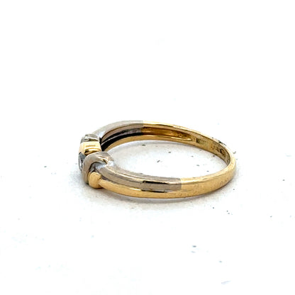 18ct yellow gold diamond ring size N1/2 (sh27472b)