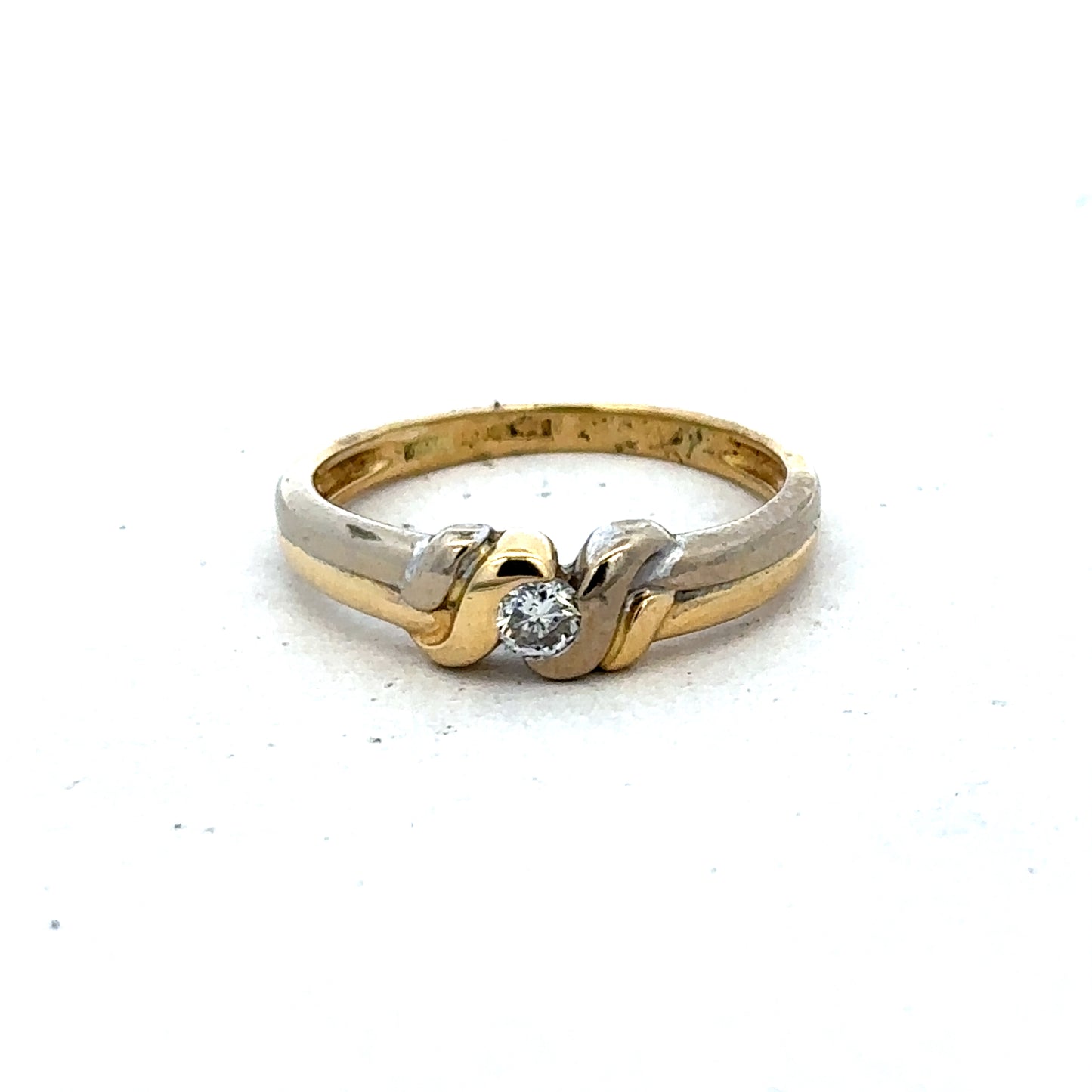 18ct yellow gold diamond ring size N1/2 (sh27472b)