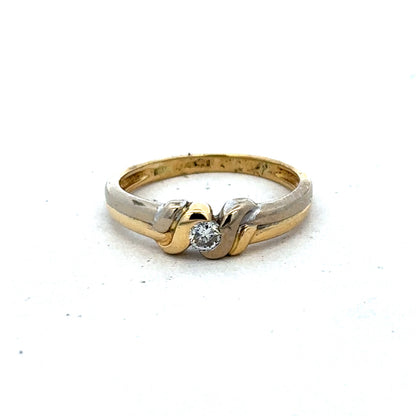 18ct yellow gold diamond ring size N1/2 (sh27472b)