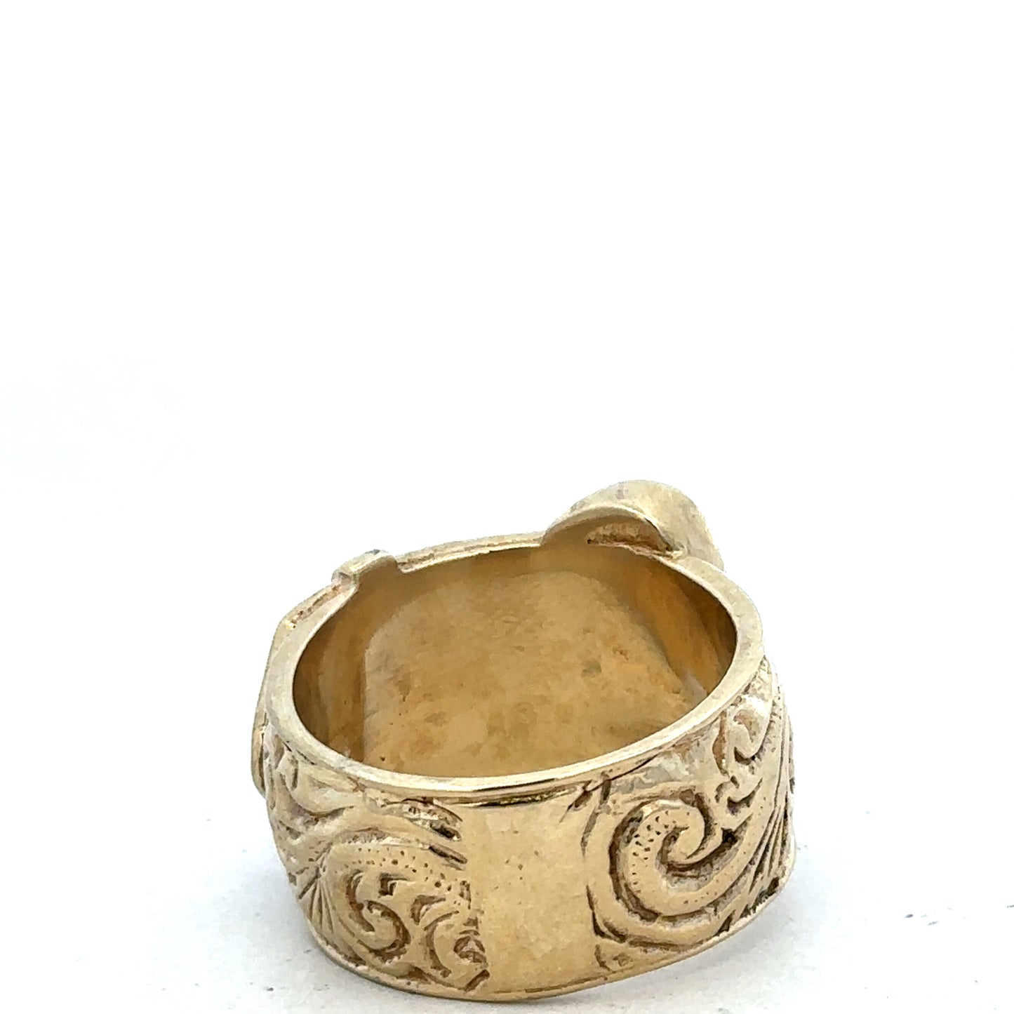 9ct yellow gold buckle ring size X (sh27487b)