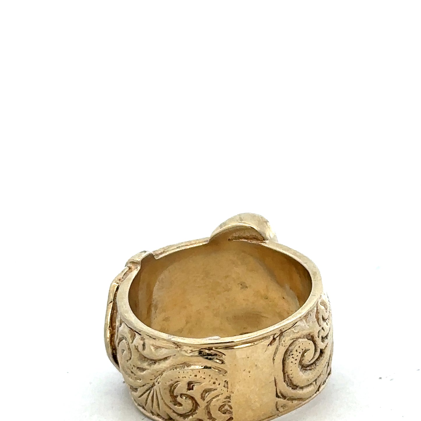 9ct yellow gold buckle ring size X (sh27487b)