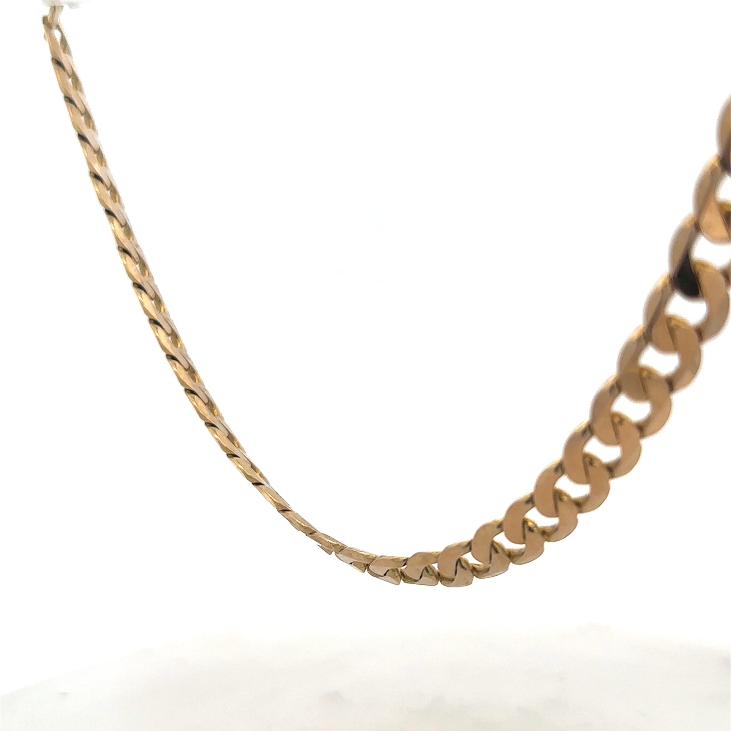 9ct yellow gold curb chain 47.6g (sh27488b)