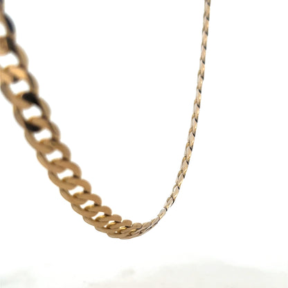 9ct yellow gold curb chain 47.6g (sh27488b)