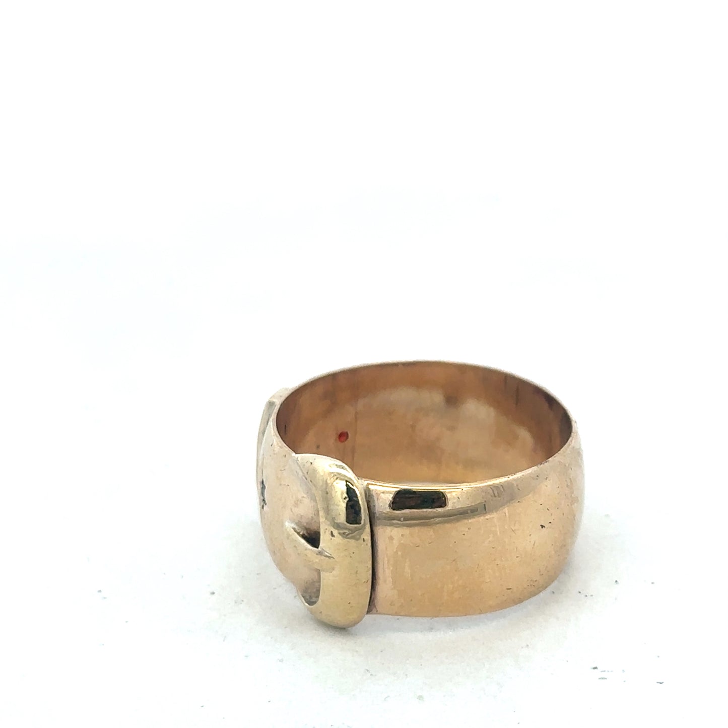 9ct yellow gold buckle ring size Z2 (sh27532b)