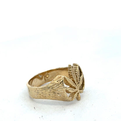 9ct yellow gold ring size U1/2 (sh27363b)