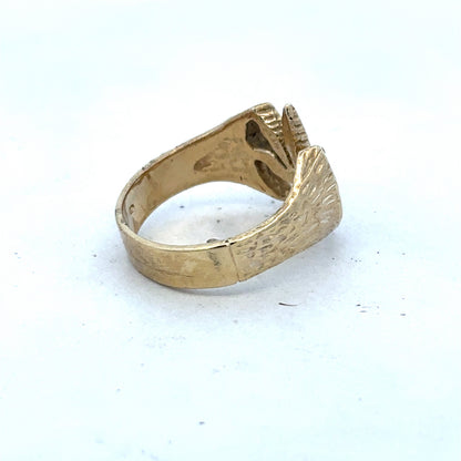 9ct yellow gold ring size U1/2 (sh27363b)