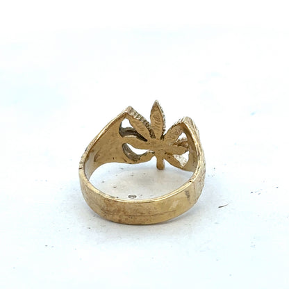 9ct yellow gold ring size U1/2 (sh27363b)