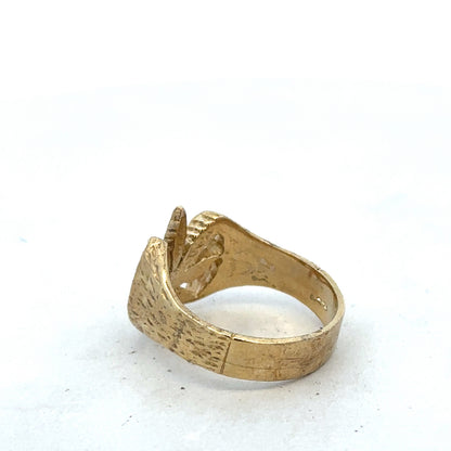 9ct yellow gold ring size U1/2 (sh27363b)