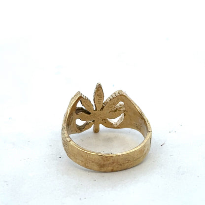 9ct yellow gold ring size U1/2 (sh27363b)