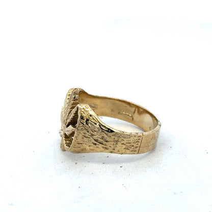 9ct yellow gold ring size U1/2 (sh27363b)