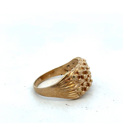 9ct yellow gold keeper ring size U (sh27503b)