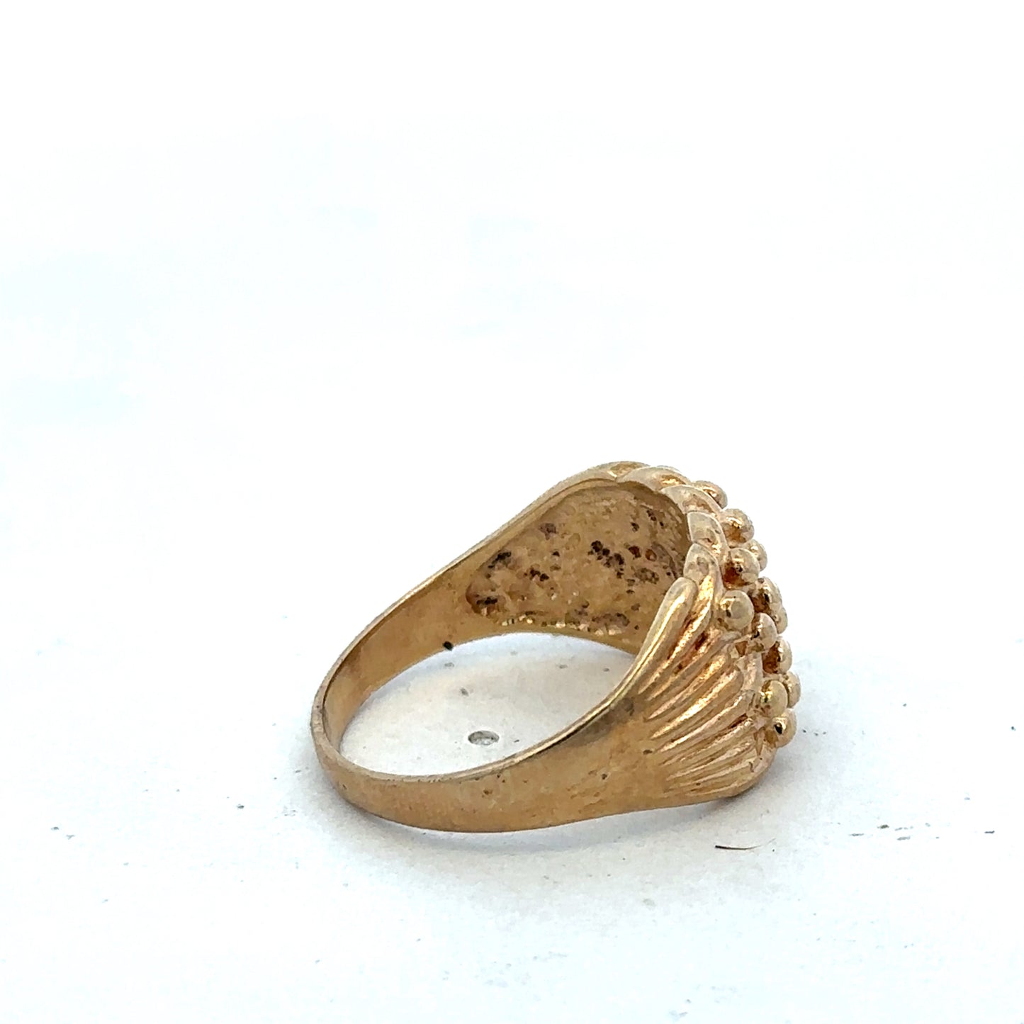 9ct yellow gold keeper ring size U (sh27503b)