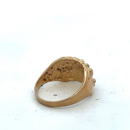 9ct yellow gold keeper ring size U (sh27503b)