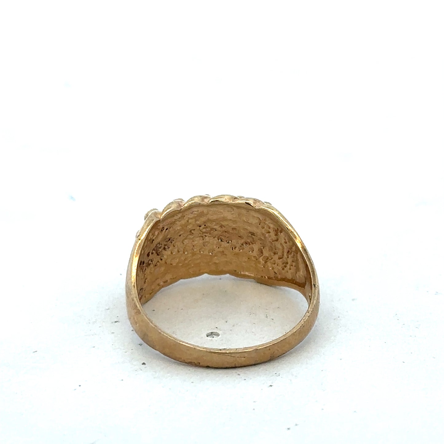 9ct yellow gold keeper ring size U (sh27503b)
