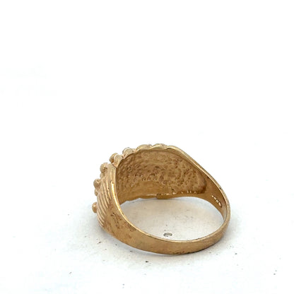 9ct yellow gold keeper ring size U (sh27503b)