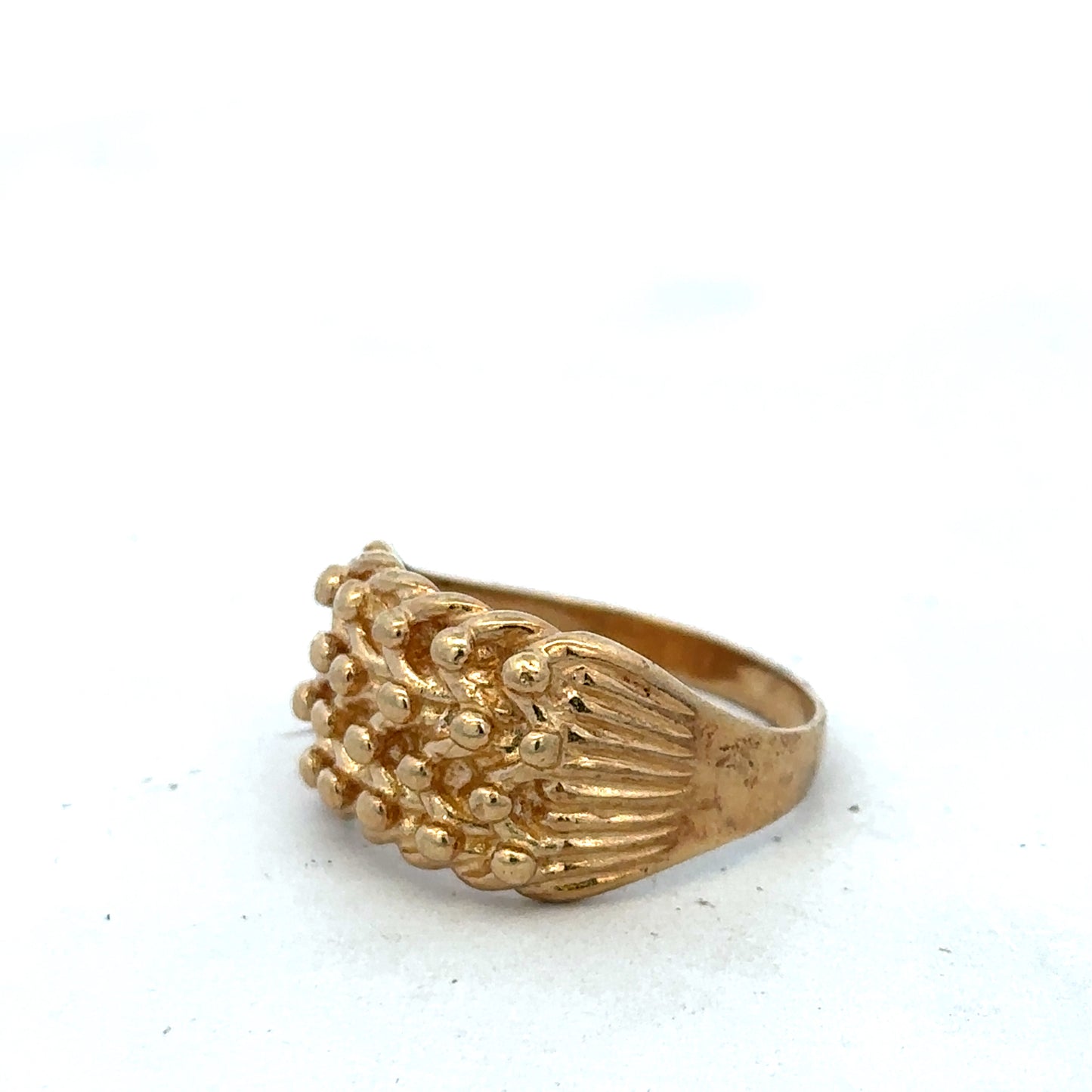 9ct yellow gold keeper ring size U (sh27503b)